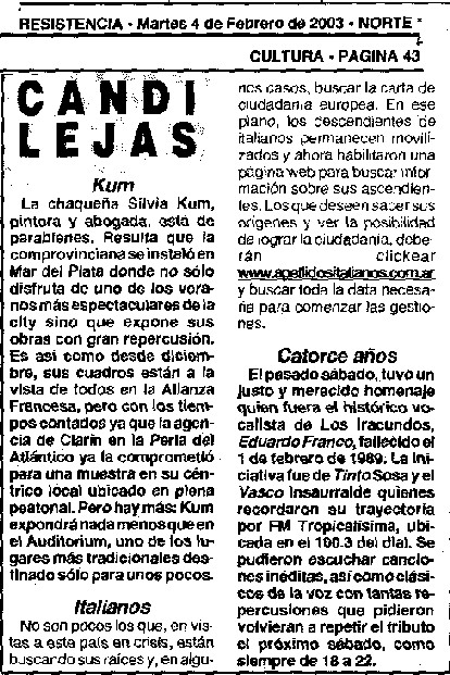 Diario Norte - 4 de febrero de 2003